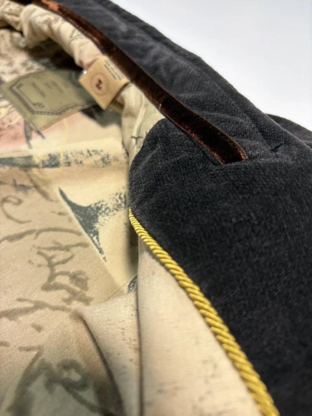 Vintage Rare Art line Tommy Bahama Indigo Palms Corduroy Smoking Jacket L